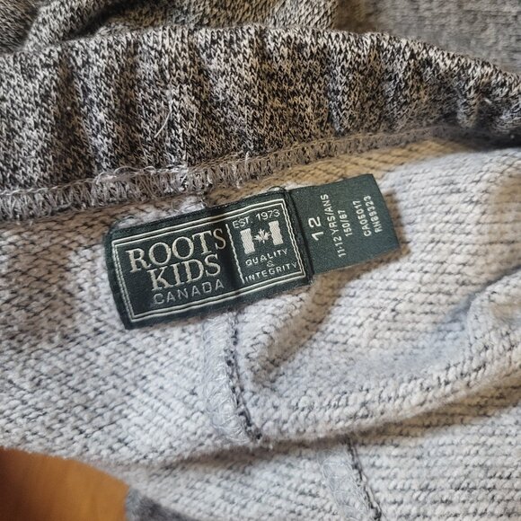 Grey Classic Roots Kids Sweatpants Unisex with Blue logo 12 yrs - Picture 3 of 4
